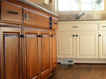 NYCA Contractors finishes cabinets in Lloyd Neck